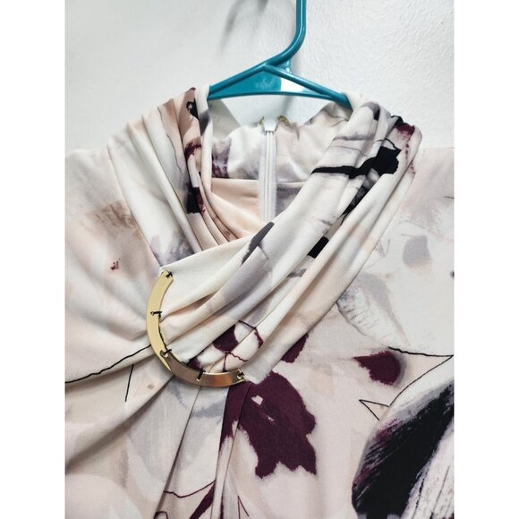 Calvin Klein Womens Top Small Back White Floral Cap Sleeve Cottagecore Carrier - Picture 2 of 7